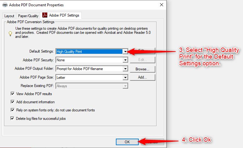 Power point to PDF steps 3 - 4