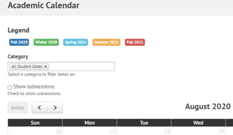 Academic Calendar Online Only at this Time Printing and Mailing Academic Calendar Online Only at this Time Printing and Mailing